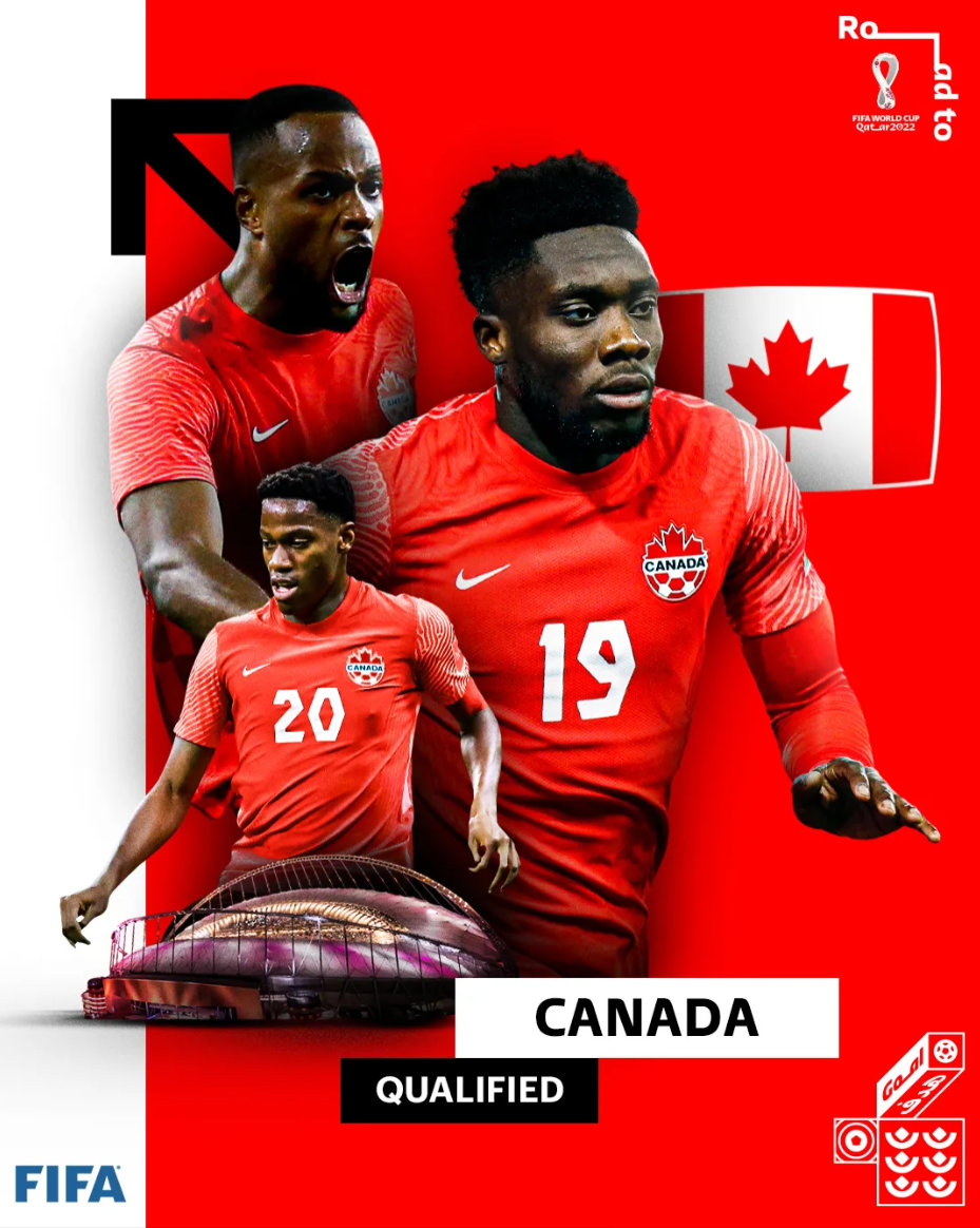 加拿大队晋级世界杯海报