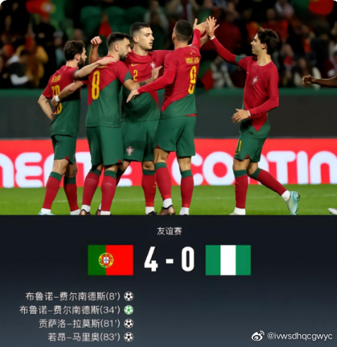 国际足球友谊赛：葡萄牙 4-0 尼日利亚