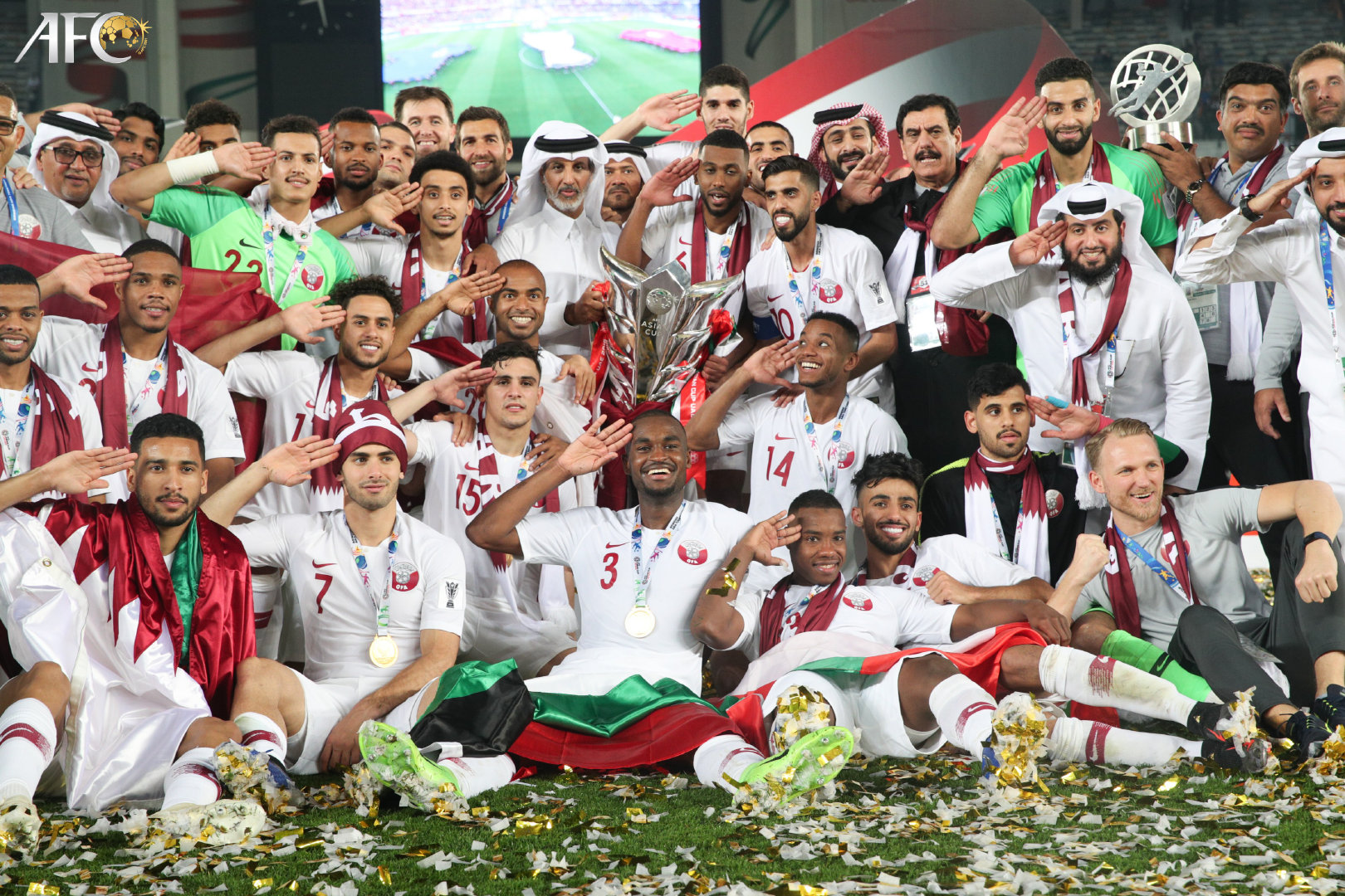 卡塔尔队2019亚洲杯夺冠-客场白色