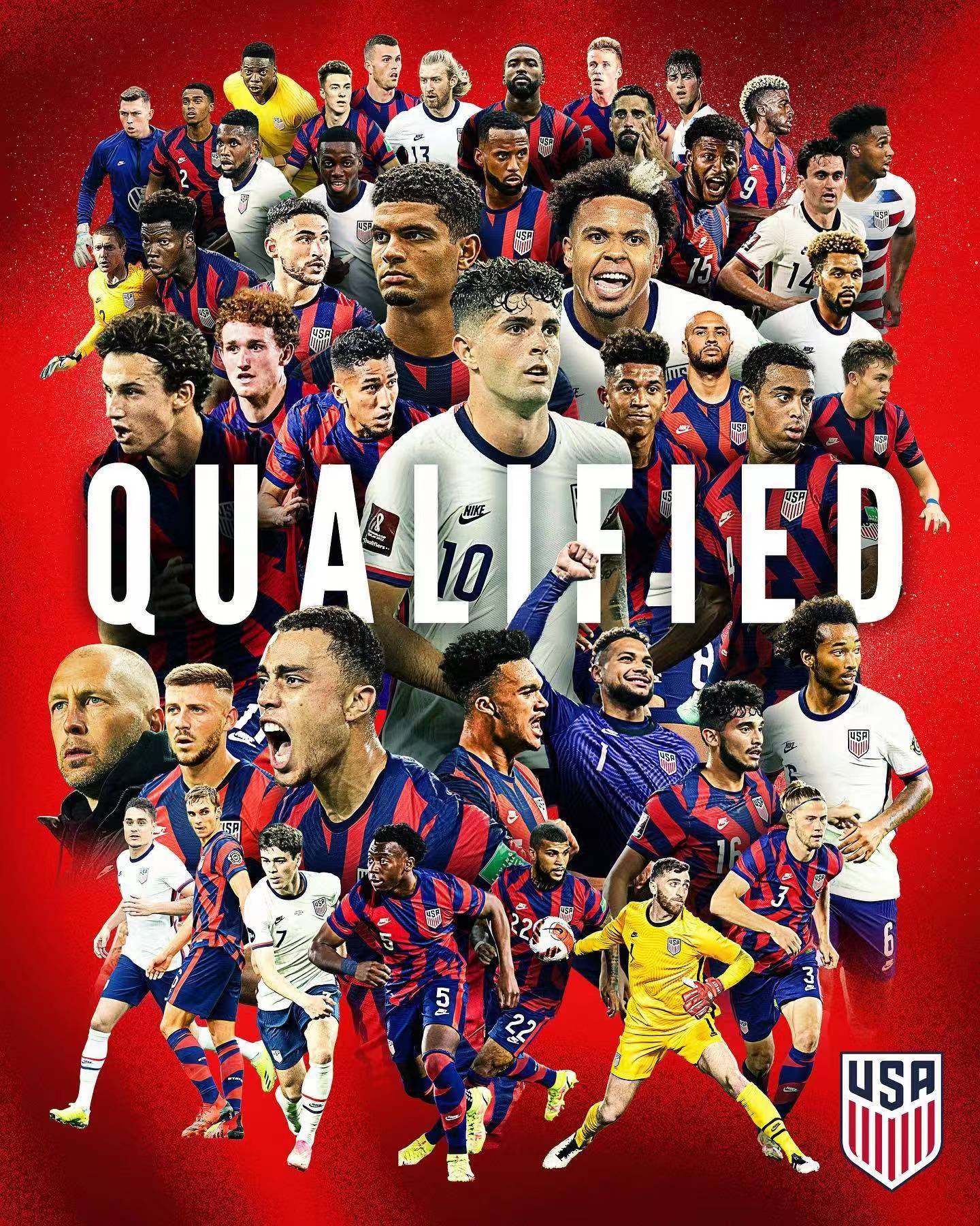 美国队-晋级世界杯海报