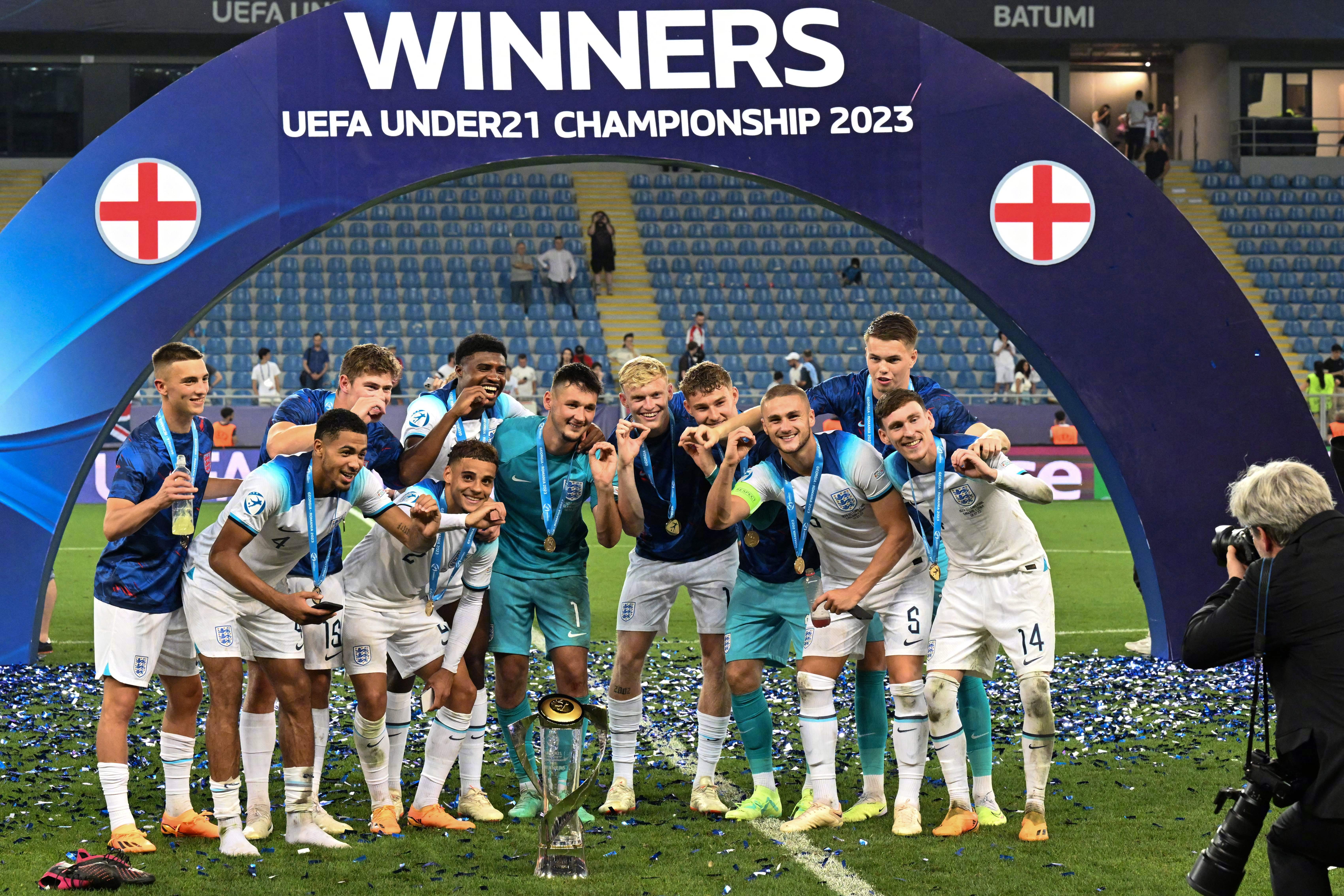 英格兰U21获得欧青赛冠军